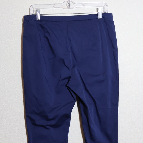 Tommy Bahama Cigarette Navy Blue Slim Boracay Side Zip Pants SIZE 8 - Picture 8 of 9